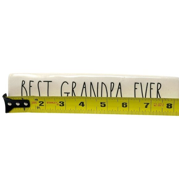 Rae Dunn BEST GRANDPA EVER Ceramic Desk Nameplate Sign Paperweight Office Decor - Picture 7 of 9